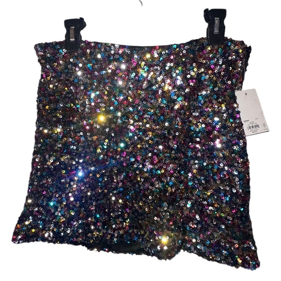 NWT | SO | Women’s Sparkling Sequin Mini Skirt - Size L - Picture 7 of 9